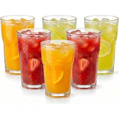 Kit 6 Copos de Vidro 350ML Transparente Reforçado