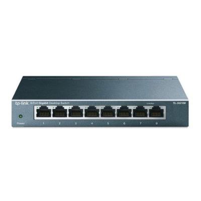 Switch TL-SG108 Gigabit 8 Portas Qos Gabinete Metálico TP-Link