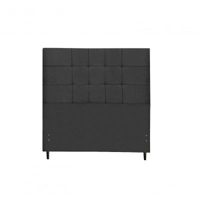 Cabeceira Casal Barcelona 144CM Madeira Maciça Suede Cinza JBE Móveis