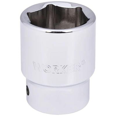 Soquete Sextavado Encaixe 3/4'' 28mm Aço Cromado Worker