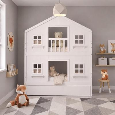 Treliche Infantil Casinha dos Sonhos com Fechamento Inferior Madeira Maciça Branco Megamobília
