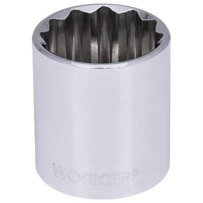 Soquete Estriado 401510 Encaixe 1-2'' 1.1-16'' Acabamento Cromado Worker