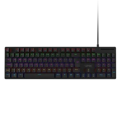 Teclado Mecânico Vinik Anihi Full Switch Blue Led Rainbow Transparente