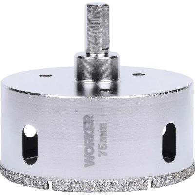 Serra Copo Diamantada 75mm 226139 Cortes em Porcelanato e Vidro Inox Worker