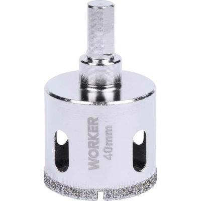 Serra Copo Diamantada 40MM Triangular Worker com Corte Preciso Inox