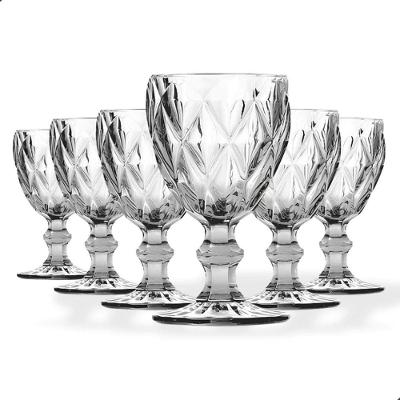 Taça Diamond para Vinho Vidro Sodo-Cálcico Design Sofisticado Transparente 330ML