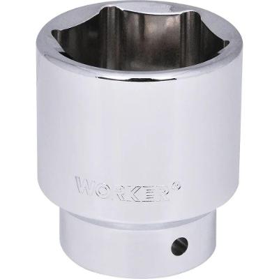 Soquete Sextavado 50mm Encaixe 3-4'' Aço Cromado Worker
