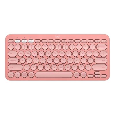 Teclado Logitech Pebble Keys 2 K380 Conexão com Até 3 Dispositivos Easy-Switch Rosa