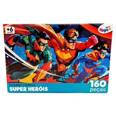 Quebra Cabeça Infantil 6378 Super Heróis 160 Peças Mini Toys com Estímulo Cognitivo