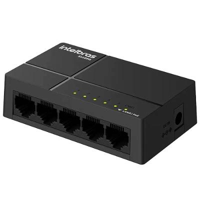 Switch Intelbras S1105G Gigabit 5 Portas Poe Passivo Preto Bivolt