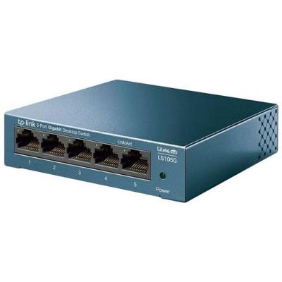 Switch Gigabit 5 Portas 10-100-1000 Mbps LS105G Plug And Play Inox TP-Link
