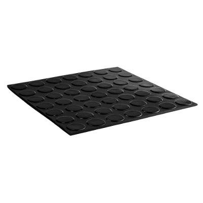 Piso de Borracha Moeda 422932 3,8mm Rolo Texturizado Antiderrapante para Uso Comercial Preto