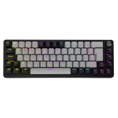 Teclado Mecânico Mecka Black Vulcan 65% Switch Red LED Rainbow Preto Pcyes