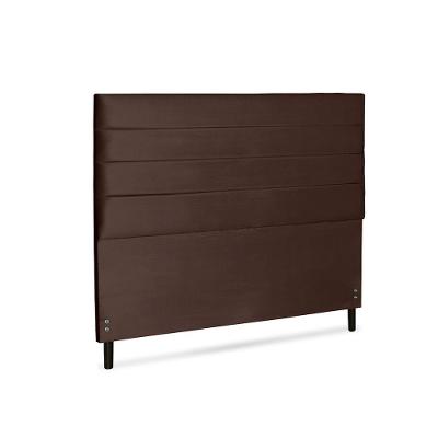 Cabeceira Tokyo Queen Fixação no Box Madeira Maciça Suede Marrom JBE Móveis