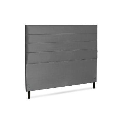 Cabeceira Tokyo Queen Fixação no Box Madeira Maciça Suede Cinza JBE Móveis 158CM
