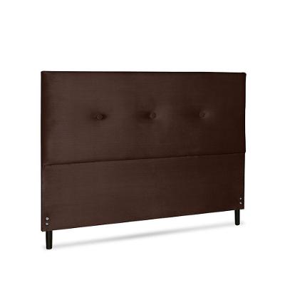 Cabeceira Miami King Size Fixação no Box Madeira Maciça Suede Marrom JBE Móveis