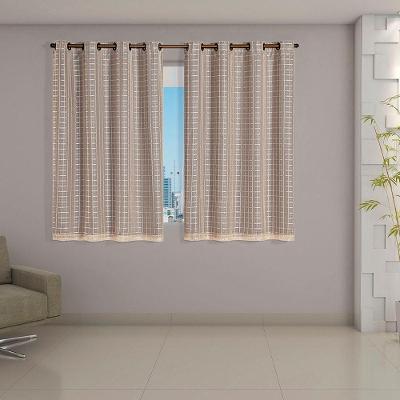 Cortina Daily Blackout 2,80mx1,60m PVC para Sala Cinza com Voil Xadrez Casa Scarpa
