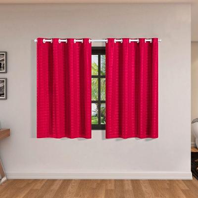 Cortina Daily Varão 1,5m Blackout PVC com Voil Xadrez 2,00mx1,40m para Sala Quarto Pink
