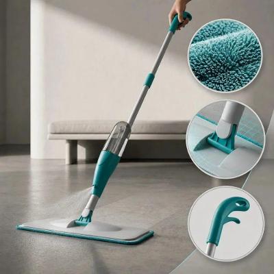 Esfregão Mop Spray com Reservatório 4 em 1 Lava e Seca com Refil de Microfibra 400ML
