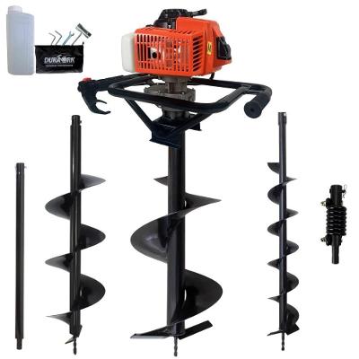 Perfurador de Solo DPS623M com 3 Brocas 62cc 3HP Laranja com Extensão e Amortecedor