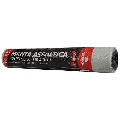 Manta Asfáltica 220204 Impermeabilização com Reforço 2,5mm 1x10m 25kg Worker