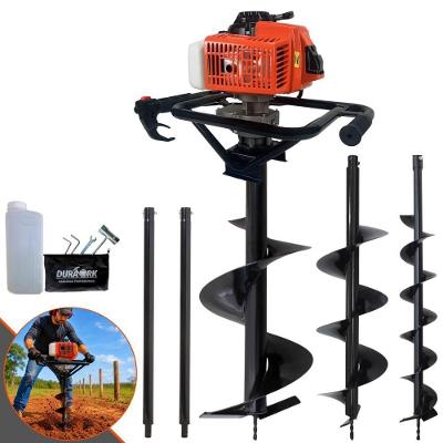 Perfurador de Solo DPS623M 3HP 62cc com Brocas e 2 Extensões 60cm Laranja DURATORK