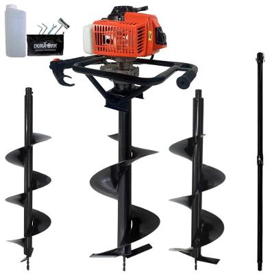 Perfurador de Solo DPS623G com Motor 62cc 3HP 12500 RPM e Sistema Easy Start Laranja 1,2L 3 Brocas