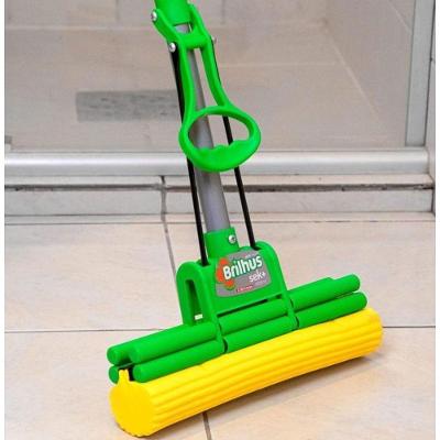 Mop Sek+ Lava e Seca com Esponja de Alta Absorção Plástico para Limpeza Pesada Pisos Verde