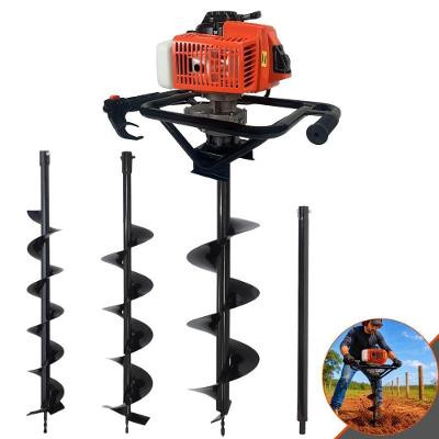 Kit Perfurador de Solo DPS623P 62cc com 3 Brocas e Extensão 60cm Laranja
