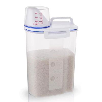 Pote Hermético Multiuso Plástico 2L com Medidor Transparente