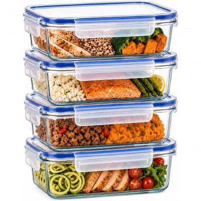 Pote de Vidro Hermético Kit 4 Potes 1040ML Borossilicato para Alimentos e Produtos Secos