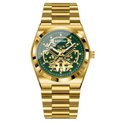 Relógio de Pulso Masculino Design Criativo em Aço Inoxidável de Quartzo Analógico Aço Inox Luminoso