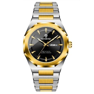Relógio Masculino Design Esportivo em Aço Inox com Luz Noturna Preto Binbond
