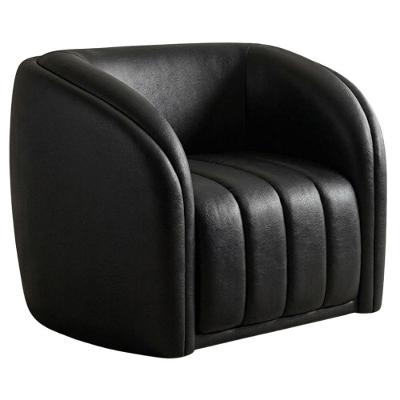 Poltrona Decorativa Mehis Base Fixa Courino Bege Milani Movelaria