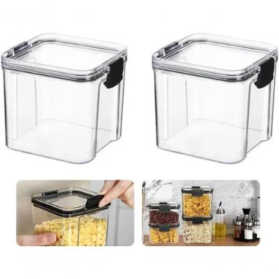 Pote Hermético Kit 2 Potes Acrílico com Tampa 1 Litro 100% Herméticos para Mantimentos