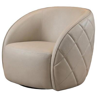 Poltrona Decorativa Essence com Matelassê Courino Bege Milani Movelaria