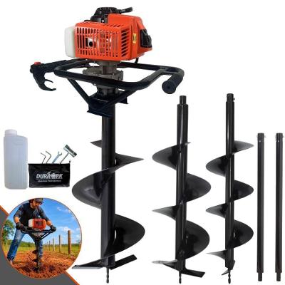 Perfurador de Solo DPS623G 3HP 62cc com Brocas e 2 Extensões 60cm Laranja