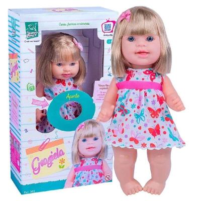 Boneca Graziela Fala 60 Frases Ensina Números Cores e Formas Brinquedo Educativo Super Toys