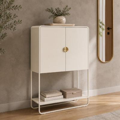 Aparador Bar Alek A03 2 Portas 2 Prateleiras MDP 90CM Off White
