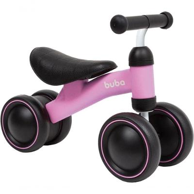 Andador sem Pedal Infantil Bicicleta de Equilíbrio Buba 4 Rodas Estimula o Equilíbrio Branco Buba