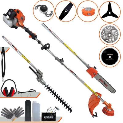 Roçadeira Multifunções Profissional Duratork 52cc + Trimmer 7 Funções Bivolt Kit EPI