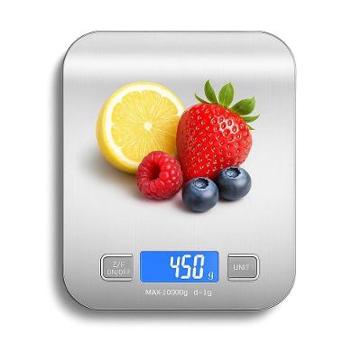 Balança de Cozinha Digital Premium em Inox Portátil Alta Precisão Aço Inoxidável 304 para Alimentos