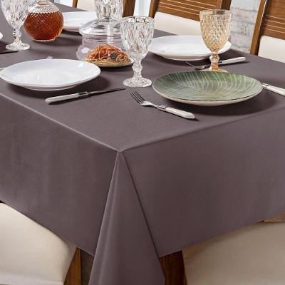 Toalha de Mesa Lisa Térmica Impermeável em PVC para Mesa 8 Lugares Marrom Casa Scarpa