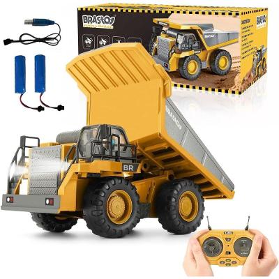 Caminhão de Construção com Caçamba Basculante 1:20 Tração 4x4 Controle Remoto 2.4GHz Amarelo