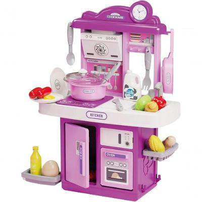 Cozinha Infantil de Brinquedo Diversão e Aventura com Som e Água Roxo 25 Acessórios