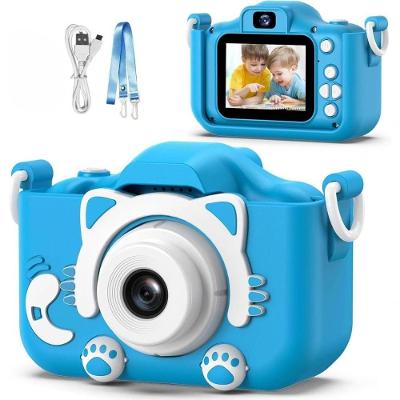 Câmera Digital Infantil Portátil Recarregável com Tela LCD e Vídeo HD Azul