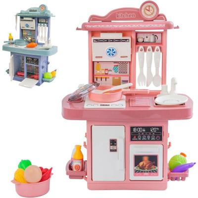 Cozinha Infantil de Brinquedo com Som e Água 25 Acessórios Rosa