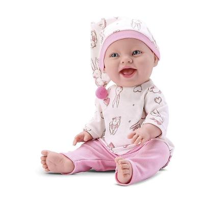 Boneca Baby Babilina Realista com Pijaminha e Touca em Vinil Branco