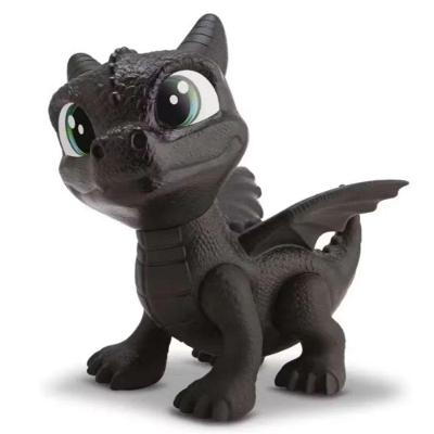 Boneco Baby Dragon em Vinil Macio com Olhar Encantador Preto