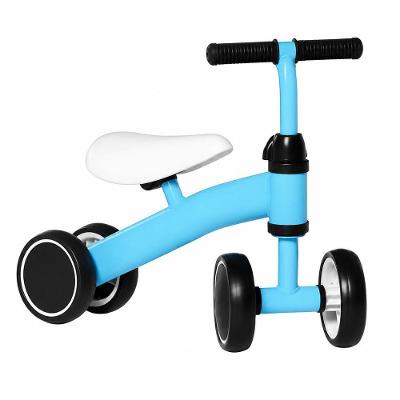 Bicicleta de Equilíbrio Infantil 4 Rodas sem Pedal Azul Utimix para Criança 1 a 3 Anos